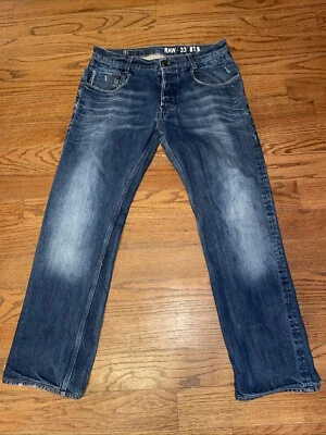 G Star Raw 01 Jeans Mens 33X30 Medium Wash Mid Rise Button Fly Radar Tapered EUC - Image 1 of 4