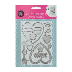 Poppy Crafts Cutting Dies - Layered Images A6 - XOXO - Picture 1 of 1