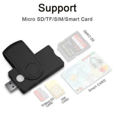 Speicher Smart Card Reader auf USB 2.0 Adapter für Micro SD SIM TF Adapter MU - Bild 1 von 4