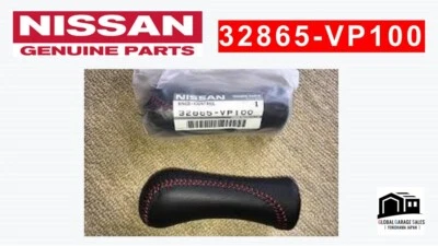 NISSAN 正品 FAIRLADY Z 300ZX Z32 皮革齿轮棒换档刀 红色 适合日本 — 第 1/4 张图片