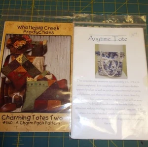 LOTE DE 2 PATRONES DE COSTURA DE BOLSO/MONEDERO - COMPLETOS Y SIN USAR - Imagen 1 de 2