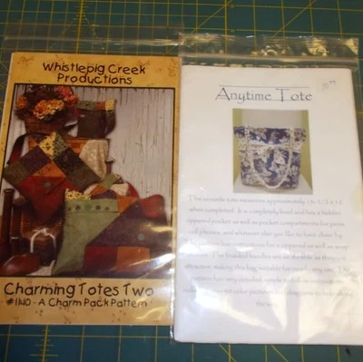 LOTE DE 2 PADRÕES DE COSTURA TOTE/BOLSA - COMPLETOS E NÃO USADOS - Imagem 1 de 2