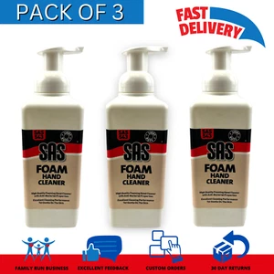 Pack of 3 - S.A.S Foam Pump Bottle Hand Cleaner Workshop Accessories Tools DIY - Picture 1 of 8