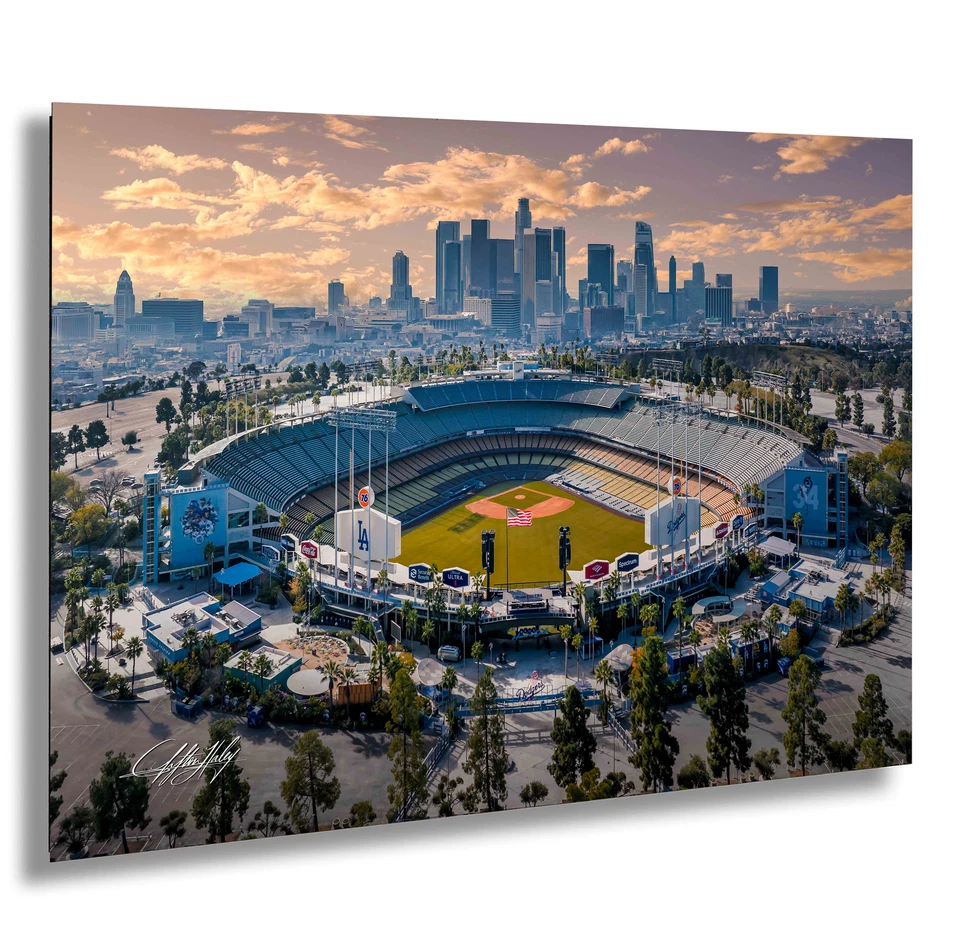 Dodgers Stadium Print Clifton Haley Photography LA Skyline Sunrise Art - Image 1 of 4