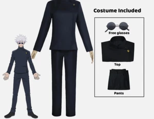 Gojo Satoru Jujutsu Kaisen Cosplay Costume Uniform with Glasses XXL - Picture 1 of 11