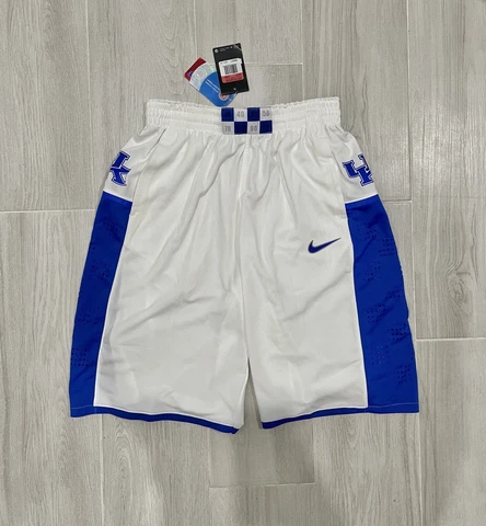 BNWT NIKE KENTUCKY WILDCATS BASKETBALL GAME SHORTS WHITE NCAA BASKETBALL SZ. L Cover