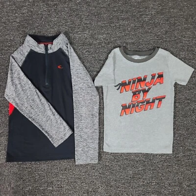 Lote de ropa para niños 6 Carters chaqueta y ninja camisa de noche conjunto escolar de dos piezas Foto 1 de 4