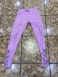 Pre Owned Girls Justice Purple Active Jogging Pants Size 12 - Picture 1 of 2