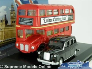 LONDON TAXI & BUS CAR MODEL GIFT SET ROUTEMASTER FX4 1:76 SIZE OXFORD LD004 T4 - Picture 1 of 6