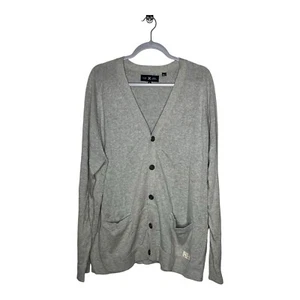 Five Four X Mark McNairy Sweater Mens XL Cotton Gray Cardigan V Neck Casual Knit - Picture 1 of 12