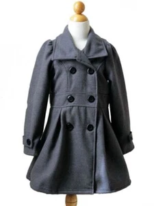 Girls Fall, Winter Christmas Dress Coat, Dark Gray, Size: 6 (5 years) - Picture 1 of 4