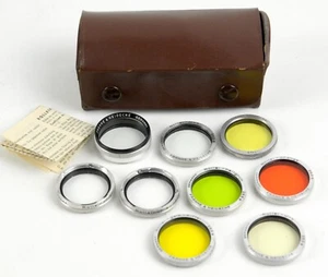 ROLLEI ROLLEIFLEX ROLLEINAR 1 +2 BAY I FILTER SET W/CASE - Picture 1 of 8