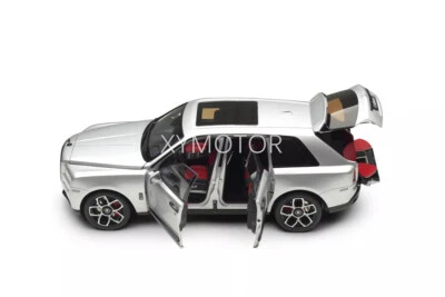 1/18 Rolls Royce Cullinan BB Plum blossom Diecast Model Car Silver Gifts Display - Image 1 of 4