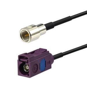 2-Pack FME Male to Fakra D Female Cable 30cm for Car Telematics Antenna Adapter - Imagen 1 de 3