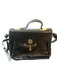 Vintage Handtasche schwarz Leder Alexander von Chenson - Bild 1 von 8