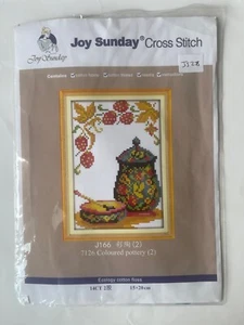 Joy Sunday Cross Stitch Kit - Coloured Pottery (2) - Picture 1 of 3