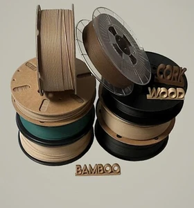 3D Drucker Filament Holz Wood Bambus Kork PLA Filament 1,75mm Made in Germany - Afbeelding 1 van 45
