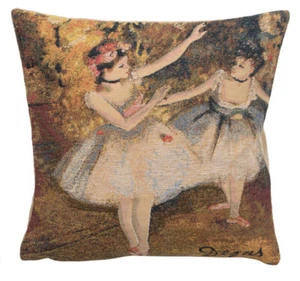 The Degas Deux Dansiuses Large European Cushion Cover Home Decor Pillow 18x18 in - Picture 1 of 12