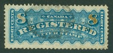 SG R9 Canada 1875-92. 8c dull blue. Very fine used CAT £250