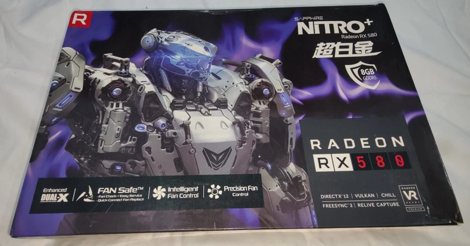 SAPPHIRE NITRO+ RADEON RX 580 8GB GDDR5 DUAL HDMI/DVI-D/DUAL DP OC W/BP (UEFI) - Image 1 of 4