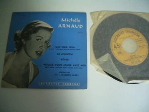 MICHELE ARNAUD 45T QUE SERA SERA DU FILM L'HOMME QUI EN SAVAIT TROP. DUCRETET. - Picture 1 of 1