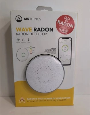 Airthings Wave Radon Battery Operated Smart Radon Detector 2951 - Brand New