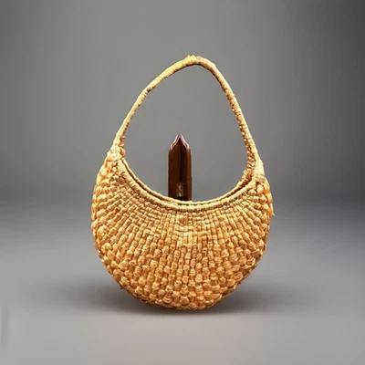 Vintage Josef Golden Woven Purse Raffia Handbag - Image 1 of 4