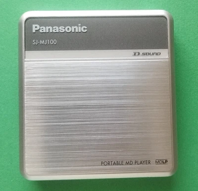 Panasonic MD SJ-MJ100 Portable MiniDisc Player Silver MDLP Compatible Used - Image 1 of 4
