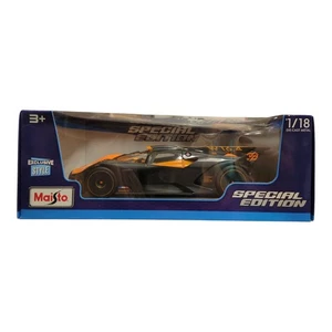Maisto Special Edition 1/18 Scale Die Cast Metal Bugatti Bolide, Orange/Black - Picture 1 of 2