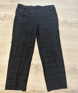 Gloria Vanderbilt Amanda Ponte Pants Size 18W Black Plaid All Around Slimming - Picture 1 of 7