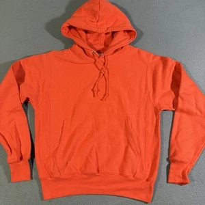 Champion Reverse Weave Hoodie Mens Small Orange Hooded Sweatshirt - Picture 1 of 5