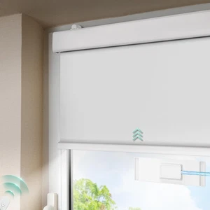 Solar Electric Roller Blinds Thermal Blind with Remote Control Blackout Roller B - Picture 1 of 12
