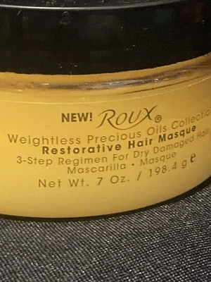 Roux невесомая восстанавливающая маска для волос 7 унций НОВАЯ маска с сухими поврежденными драгоценными маслами - Изображение 1 из 3