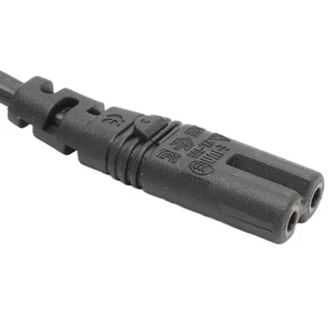 IEC320 C8 To IEC320 C7 Power Cable Heat Wear Resistant Waterproof Adapter Ex NEW - Afbeelding 1 van 12