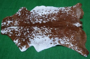 Luxury Goat hide Rug Hair on Area Rug Size 36"x22" Animal Leather Goat Skin G162 - Picture 1 of 3