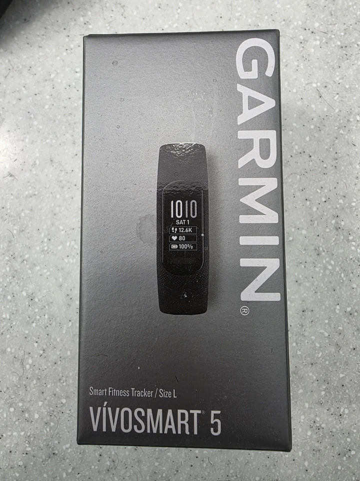 Garmin Vivosmart 5 Fitness Tracker Large Black Walking Bluetooth Smart Watch - Image 1 of 2
