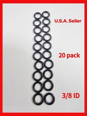 3/8 O Rings Black POWER PRO NATION for Pressure Cleaning Soft Washing PACK OF 20 - Image 1 of 3