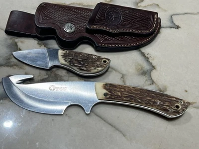 Set Of 2 Boker Tree Brand Knives With Sheath, Arbolito Hunter's Combo 8 1/2”+ 5” - Image 1 of 4