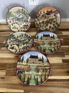 Block By Gear Country Village Appetizer Dessert Salad Plates 7 3/4 In Set Of 5 - Picture 1 of 9