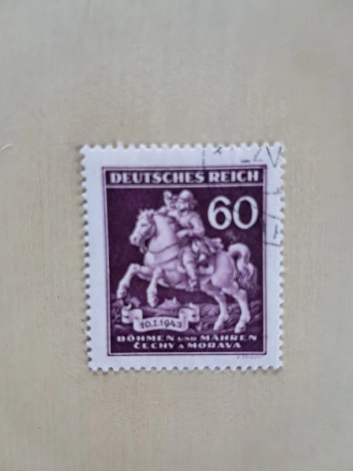 RARO sello Reich alemán 1943 60 peniques usado en perfecto estado MORAVA Foto 1 de 1