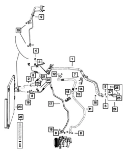 Genuine Mopar A/C Discharge Line 68189035AC - Picture 1 of 4
