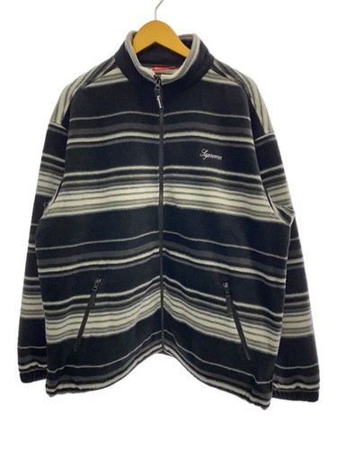 Supreme Other 24AW_Giacca in pile con zip a righe XL poliestere BLK usata