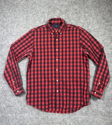 Camisa de Vestir Polo Ralph Lauren Calce Clásico Rendimiento Hombres M Negra Roja a Cuadros Foto 1 de 4