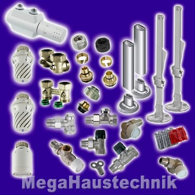 Zubehör für Heizkörper - Buderus Thermostatkopf Hahnblock Rücklaufverschraubung - Bild 1 von 2