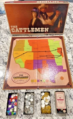 1977 The Cattlemen Board Game Selchow & Righter Dallas Knock-Off VTG Complete - Image 1 of 4