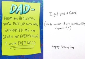 "You Gave Me Everything I Needed... and I Got You a Card" RPG Father's Day CARD - Picture 1 of 1
