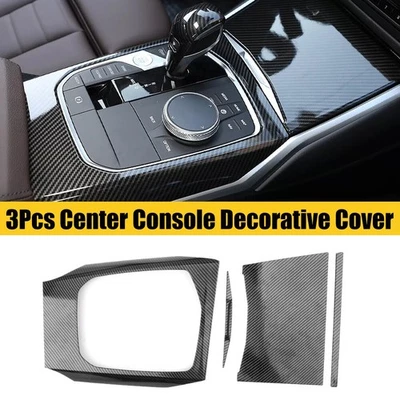 Juego de cubiertas de palanca de cambios interior de fibra de carbono para BMW 330i 430i i4 i3 2020 ABS Foto 1 de 4