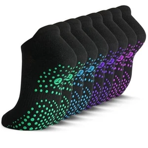 Pilates Socks for Women, Cushioned Ankle Grippy Non Slip Socks for Yoga, - Picture 1 of 7
