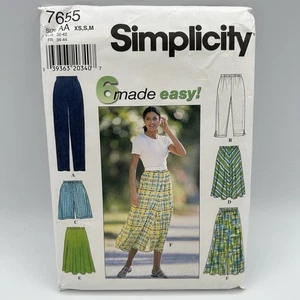 Pantalones Falda Simplicity 7655 Patrón Costura Capris Misses Tallas XS-Med SIN CORTAR - Imagen 1 de 9
