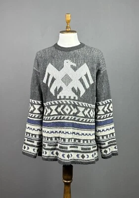 Vintage CHEVIGNON ANDJAKORDA Gray Cowichan Knitting Oversize Sweater Size XL - Image 1 of 4